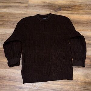 Men's Dark Brown Crewneck Sweater